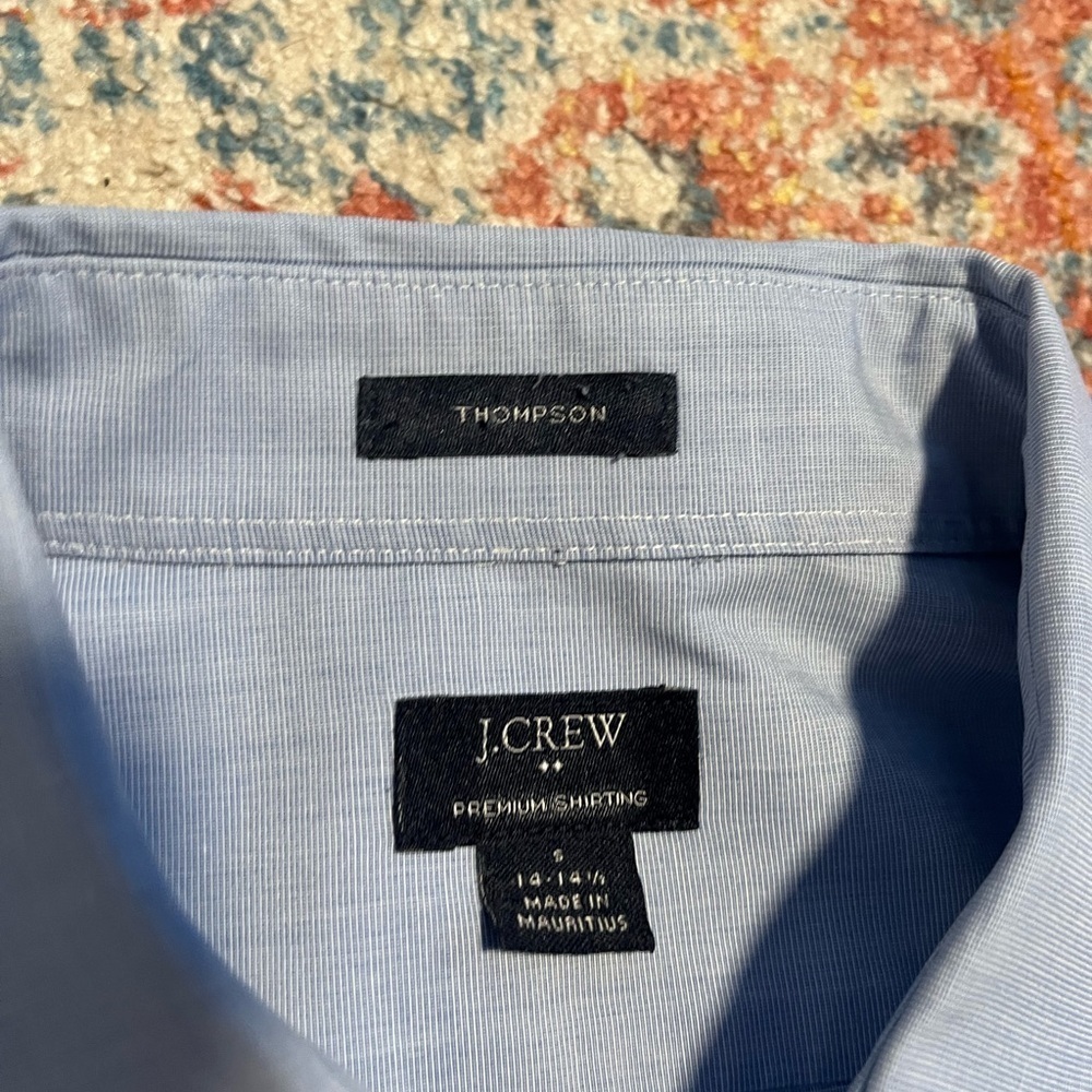 J.Crew Thompson blue premium suiting/dress shirt - Picture 2 of 4